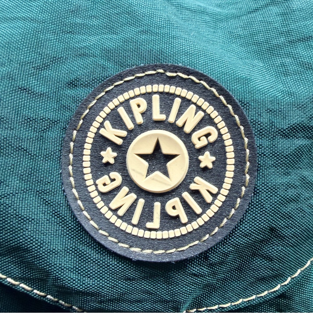 Vintage Kipling Black Nylon Drawstring Backpack Convertible Shoulder Bag EUC - Picture 3 of 15